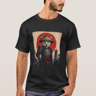 Corgi Samurai Vintage Ukiyo-e Hunde Liebhaber T-Shirt