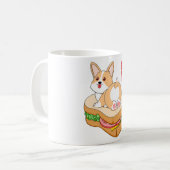Corgi Sandwich Kaffeetasse (Vorderseite Links)