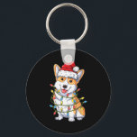 Corgi Santa Christmas Tree Lights Xmas Boys Men Co Schlüsselanhänger<br><div class="desc">Corgi Weihnachtsbaum Lichter Weihnachten Weihnachtsmänner Männer Korgmas Hund</div>