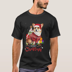 Corgi Santa Merry Weihnachtsbaum Xmas Boys Men Cor T-Shirt