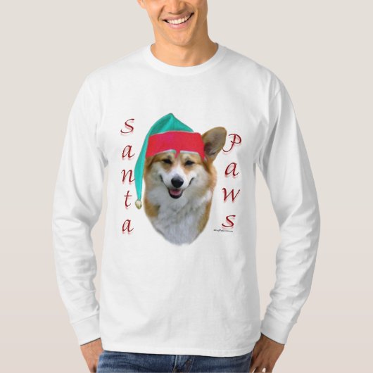 Corgi Santa Paws T - Shirt (Vorderseite)