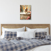 Corgi Schaumbad Freude Leinwanddruck (Insitu (Schlafzimmer))