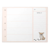 Corgi School Lunch Planet Notepad Notizblock (Vorderseite)