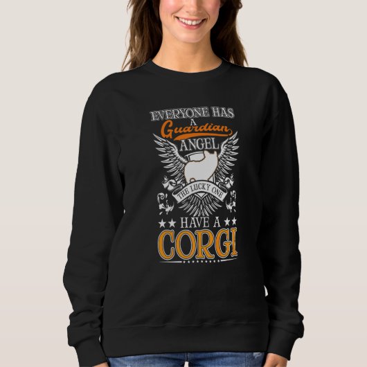 Corgi-Schutzengel Sweatshirt (Vorderseite)