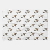 Corgi (Schwarze gekleidete Trikolore) Geschirrtuch (Horizontal)