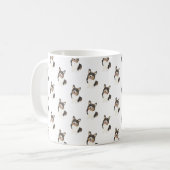 Corgi (Schwarze gekleidete Trikolore) Kaffeetasse (Vorderseite Links)