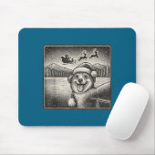 Corgi Selfie With Santa For Men Women Kids Mousepad (Mit Mouse)