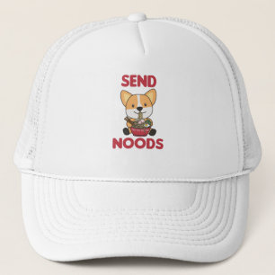 Corgi Send Noods Ramen Niedlich Kawaii Noodles Hun Truckerkappe