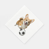 Corgi Serviette (Ecke)