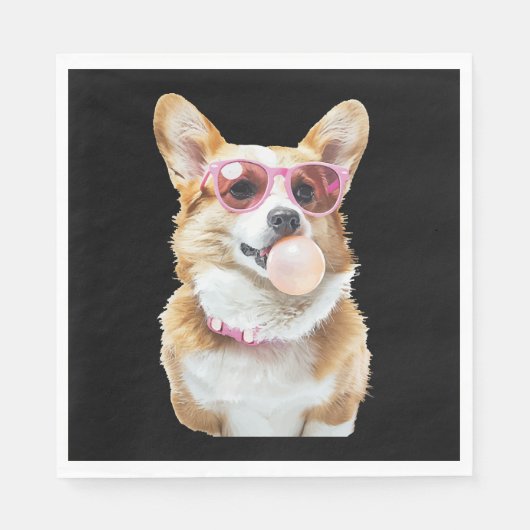 Corgi Serviette (Vorderseite)