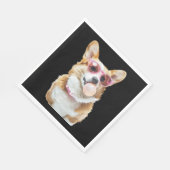 Corgi Serviette (Ecke)