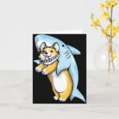 Corgi Shark Funny Corgi Costume 988 Karte (Gelbe Blume)