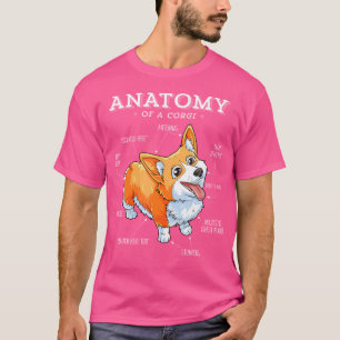 Corgi Shirt Frauen Kinder Anatomie eines Corgi Gir