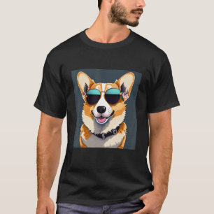 Corgi-Shirts Corgi-Hund trägt Sonnenbrille T-Shirt