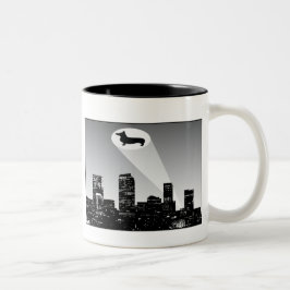 Corgi-Signal-Tasse Zweifarbige Tasse
