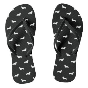 Corgi Silhouette Flip Flops - Niedliches Hundedesi Badesandalen