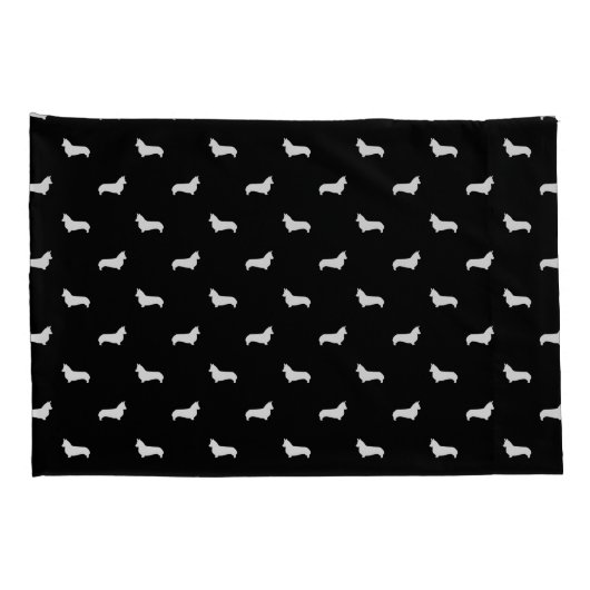 Corgi-Silhouette-Kissen-Hüllen - Hundeentwurf Kissenbezug (Rückseite-Rechts)