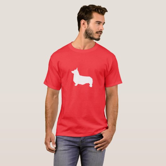 Corgi-Silhouette-T - Shirt (Vorne ganz)