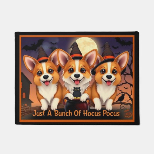 Corgi Sisters Just A Bunch Of Hocus Pocus Fußmatte (Vorderseite)