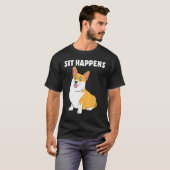 Corgi Sit Happens T-Shirt (Vorne ganz)