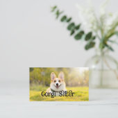 Corgi-Sitter Visitenkarte (Stehend Vorderseite)