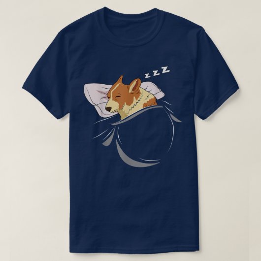 Corgi Sleep Sleeping Pyjamas Top Gift Corgi  (Design vorne)