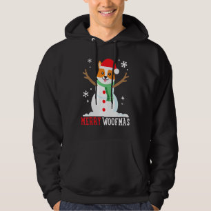 Corgi Snowman Funny Niedlich Dog Mama Vater Weihna Hoodie