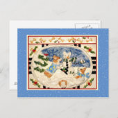 Corgi Snowman Postcard Postkarte (Vorne/Hinten)