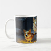 Corgi Snowy Sleigh Weihnachtsdekor Kaffeetasse (Links)