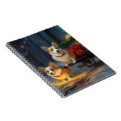 Corgi Snowy Sleigh Weihnachtsdekor Notizblock (Rechte Seite)