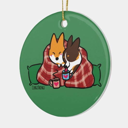 Corgi Snuggles Ornament (Links)