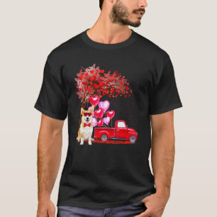 Corgi Sonnenbrille Herzen Baum Pickup Truck Hund P T-Shirt