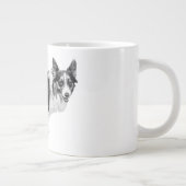 Corgi Spark im Schneelicht Jumbo-Tasse (Rechts)