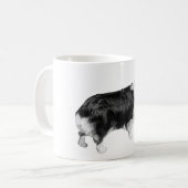 Corgi Spark im Schneelicht Kaffeetasse (Vorderseite Links)