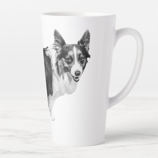 Corgi Spark im Schneelicht Milchtasse (Rechts)