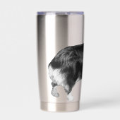 Corgi Spark im Schneelicht Thermobecher (Vorderseite)