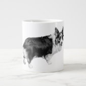 Corgi Spark in Snowlight Jumbo-Tasse (Vorderseite)