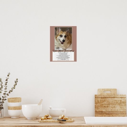 Corgi Speaks Poster (Küche)