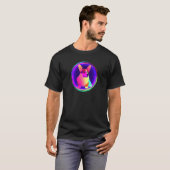 Corgi-Sphäre Bunte Synthwave 80er Retro Männer Fra T-Shirt (Vorne ganz)