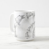 Corgi Spiral Muster große Tasse (Vorderseite Links)