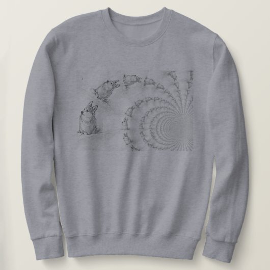 Corgi Spiral Sweatshirt - Männerbekleidung (Design vorne)