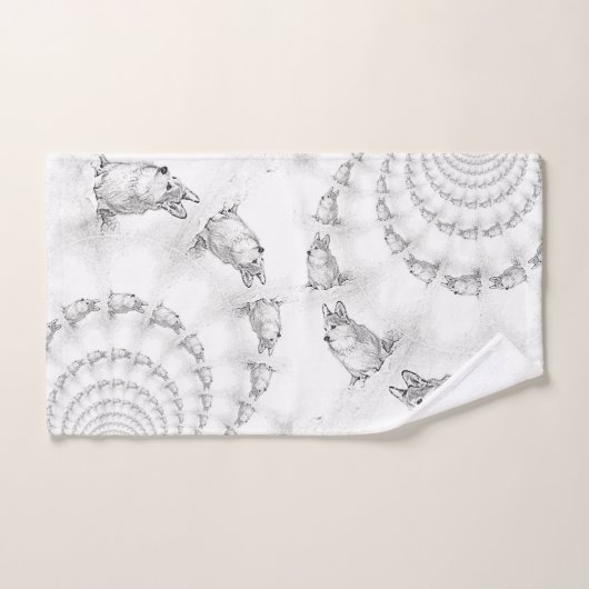 Corgi Spiralhandtuch Handtuch (Handtuch)