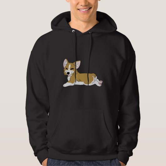 Corgi Sploot Hoodie (Vorderseite)