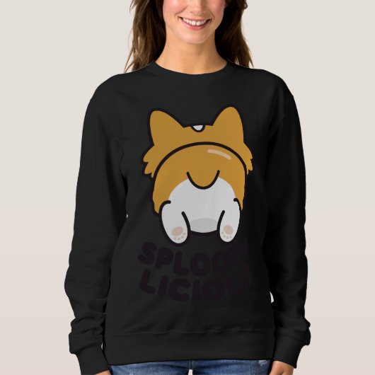 Corgi Splooting 388 Sweatshirt (Vorderseite)