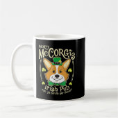 Corgi St. Patrick's Day Kaffeetasse (Links)