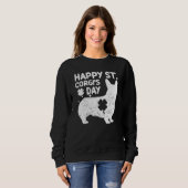 Corgi St Patricks's Day Lucky Mama Hund Mama Ever  Sweatshirt (Vorne ganz)