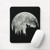Corgi Stehend auf Mondschein Halloween Mousepad (Mit Mouse)