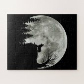 Corgi Stehend auf Mondschein Halloween Puzzle (Horizontal)