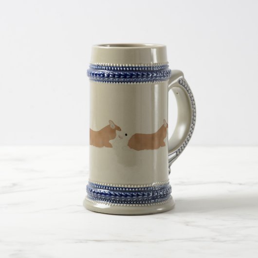 Corgi Stein Bierglas (VorderseiteRechts)