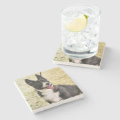 Corgi Steinuntersetzer (Seitenansicht)